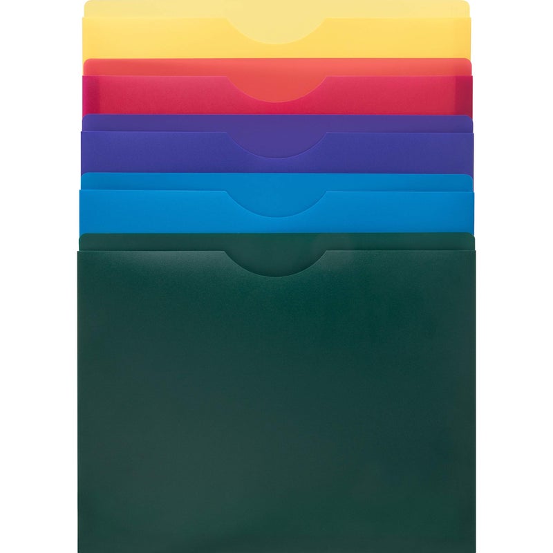 Manaloom Poly File Jacket, Reinforced Straight Cut Tab, 1â€™â€™ Expansion Pocket, Letter Size, Assorted Colors - 10-Pack - Image 2